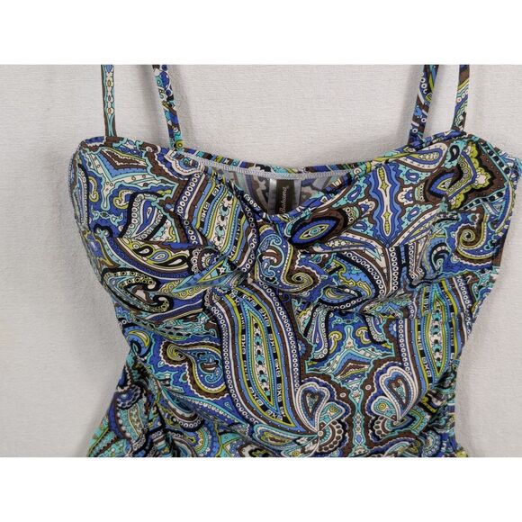 Tommy Bahama Paisley Print Tankini Swim Top Women's Size Medium - Picture 3 of 11